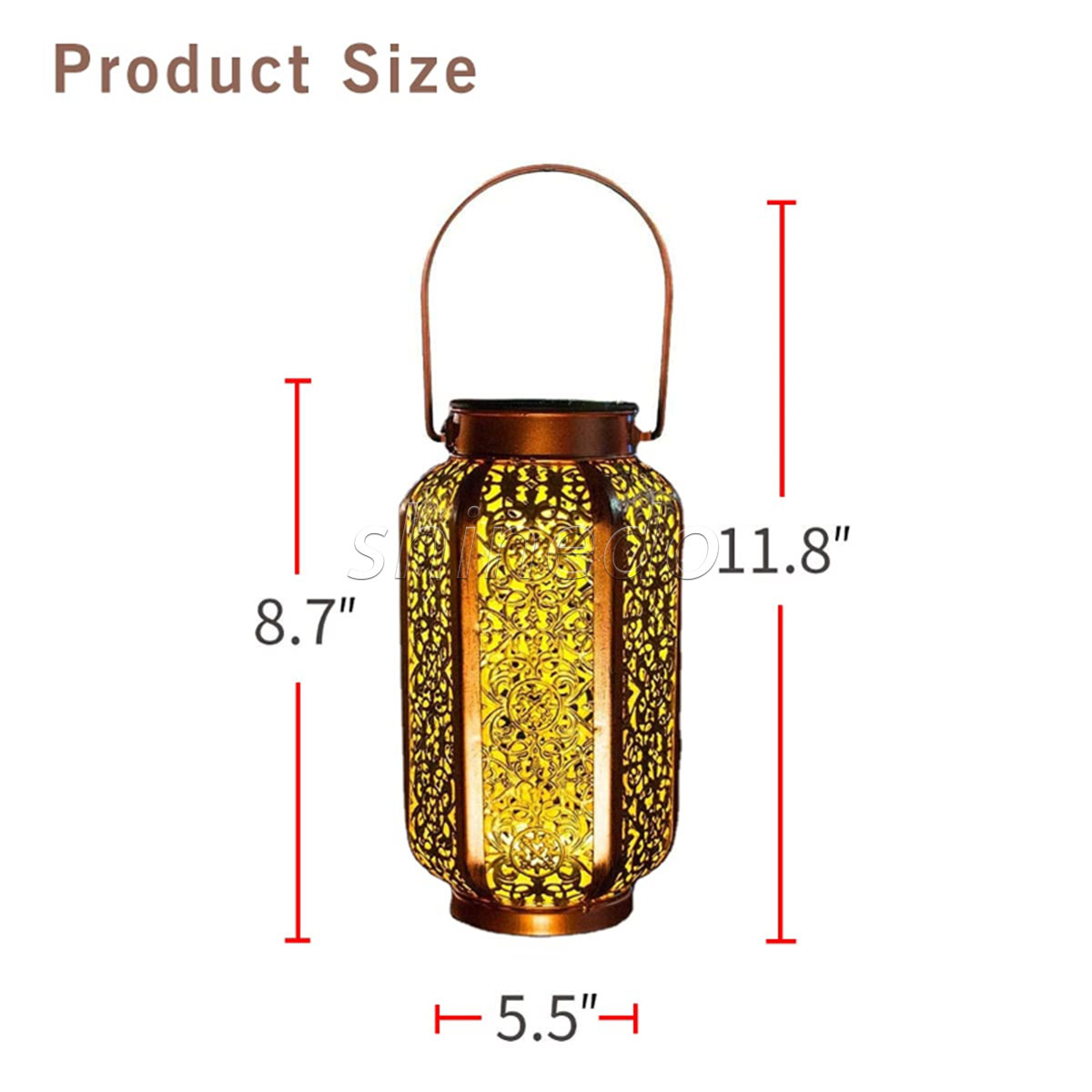 Solar outdoor iron cutout animal projection lantern Garden art light butterfly landscape decorative light SD-SL1766