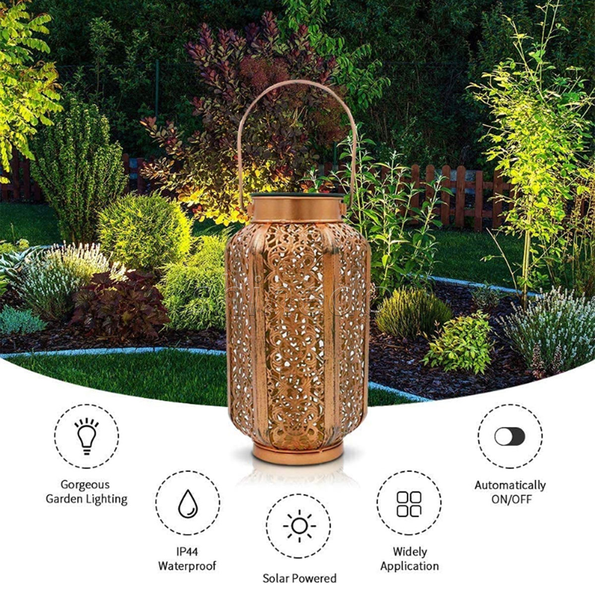 Solar outdoor iron cutout animal projection lantern Garden art light butterfly landscape decorative light SD-SL1766