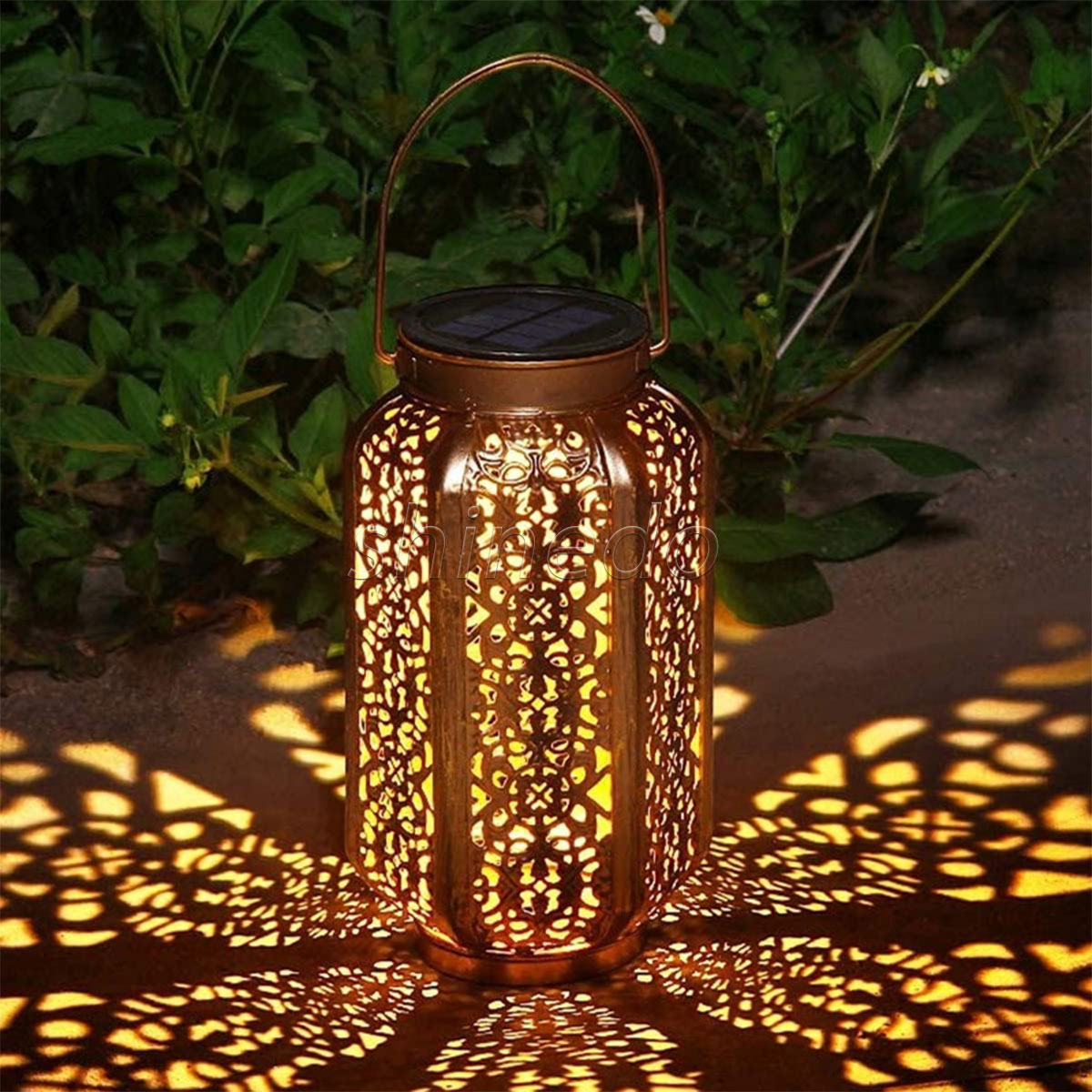 Solar outdoor iron cutout animal projection lantern Garden art light butterfly landscape decorative light SD-SL1766