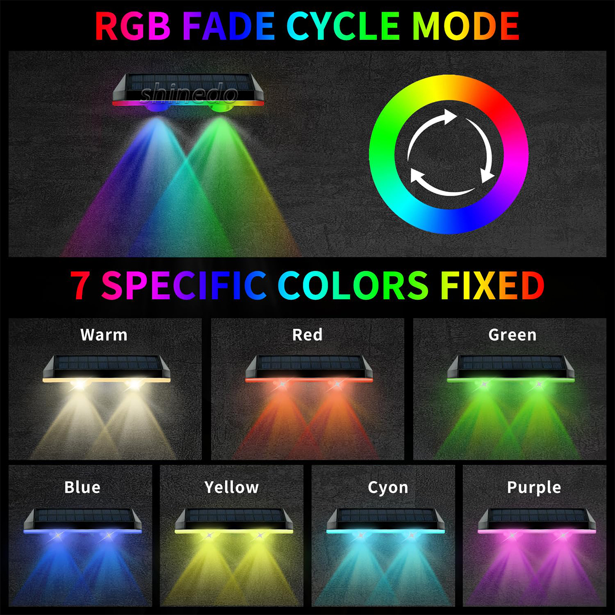 Solar outdoor courtyard waterproof wall washing light household villa wall landscape decoration spotlights SD-SL1803