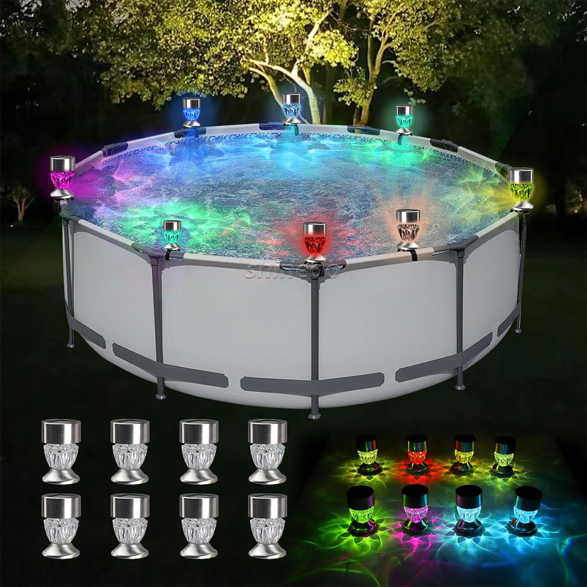 Solar lawn Garden Light Diamond Strip outdoor sensing wall atmosphere night light SD-SL1810