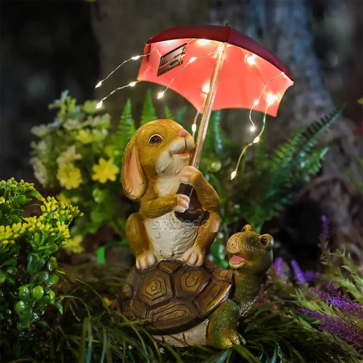 Custom patio garden resin cartoon umbrella rabbit creative outdoor decorations SD-SL1837