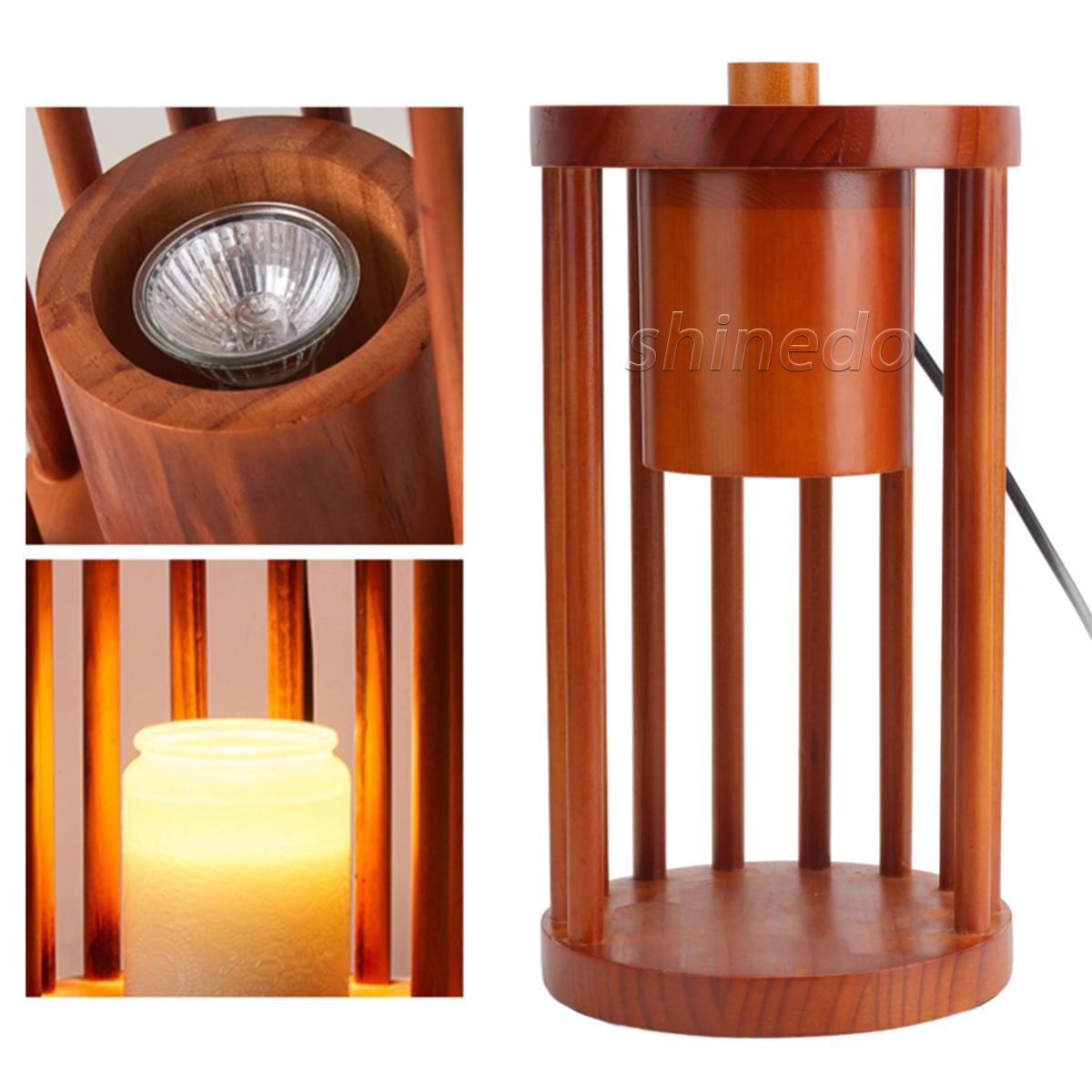 Aromatherapy Melting Wax Lamp Fragrance Candle Bedroom Wood Dimmer Small Night Lamp