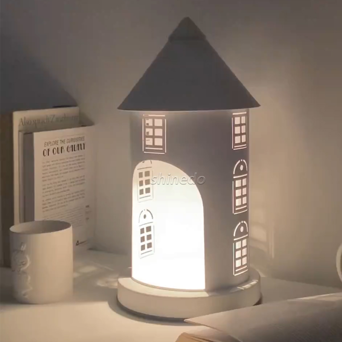 White House Metal Home Decoration Big Garden White Outdoor Metal Lantern Candle Holder Christmas 