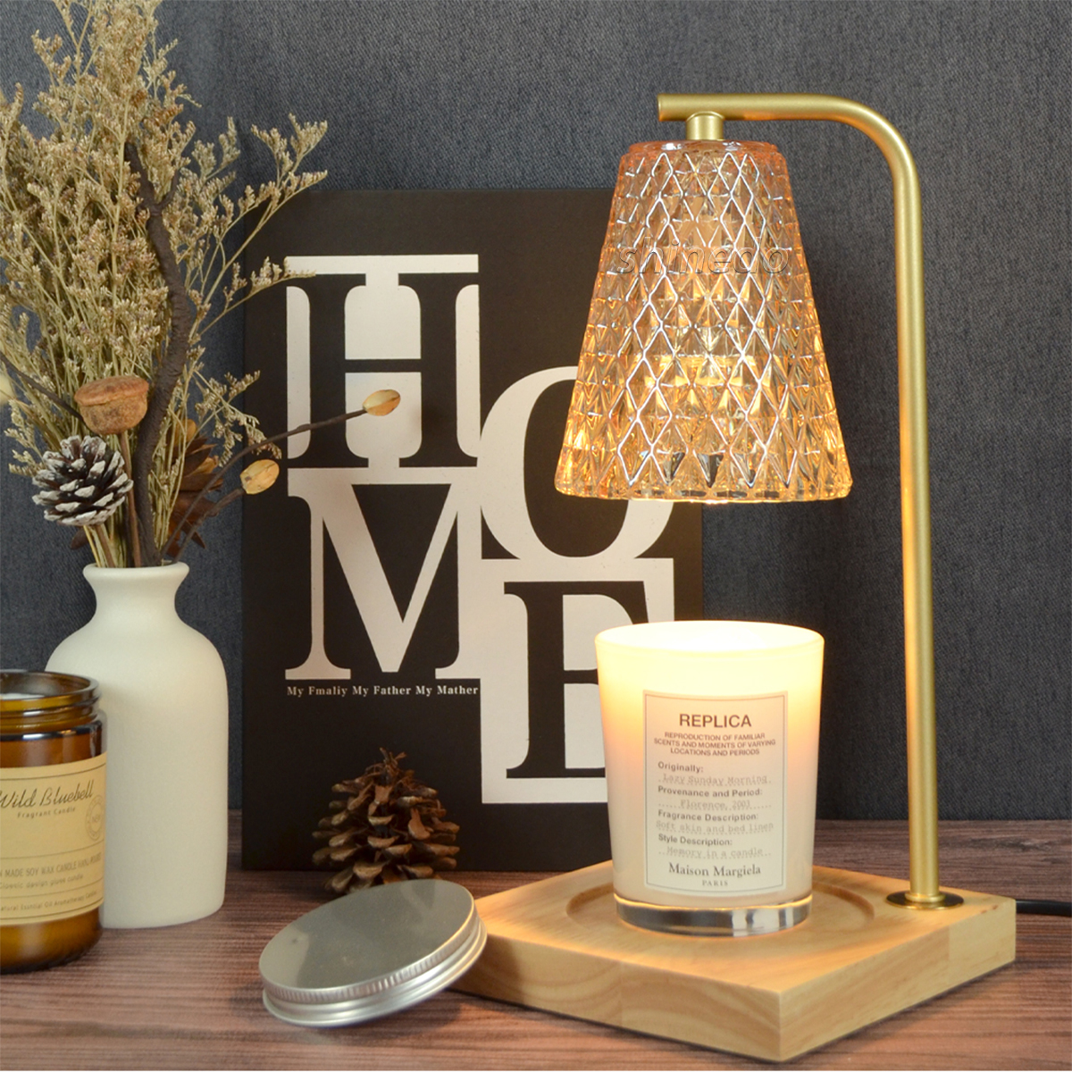 Melting Wax Lamp Flameless Candle Warmer Fragrance Candle Wax Warmer with Dimmer Night Lamp