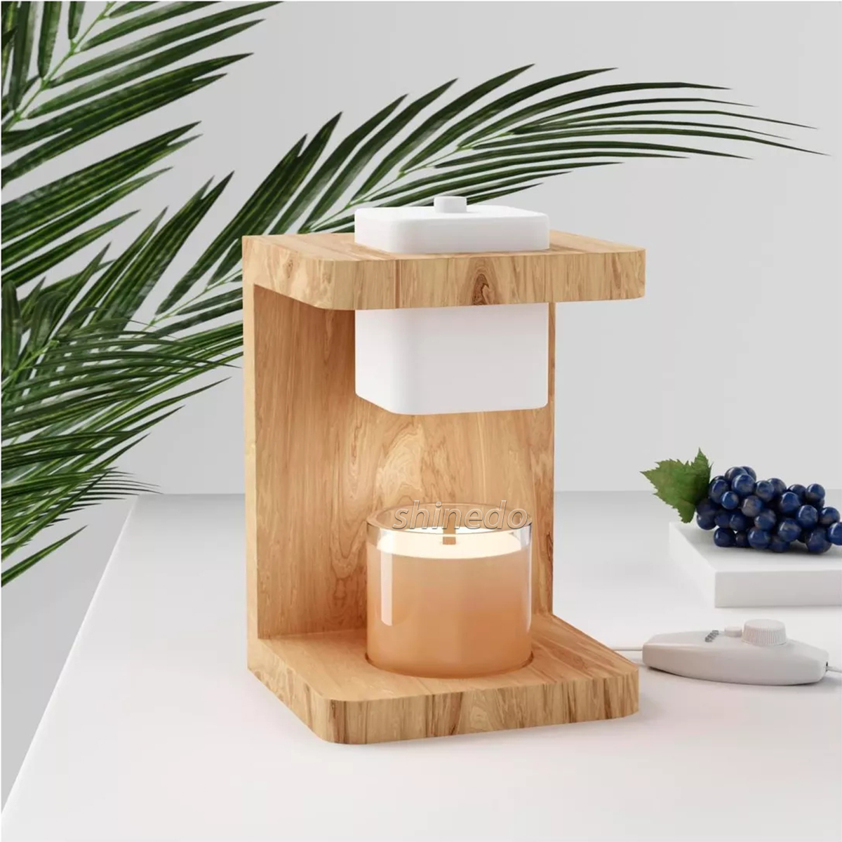 Customized Wood Essential Oil Burner Diffuser Aromatherapy Oil Warmer Holiday Home Decoration Valentine