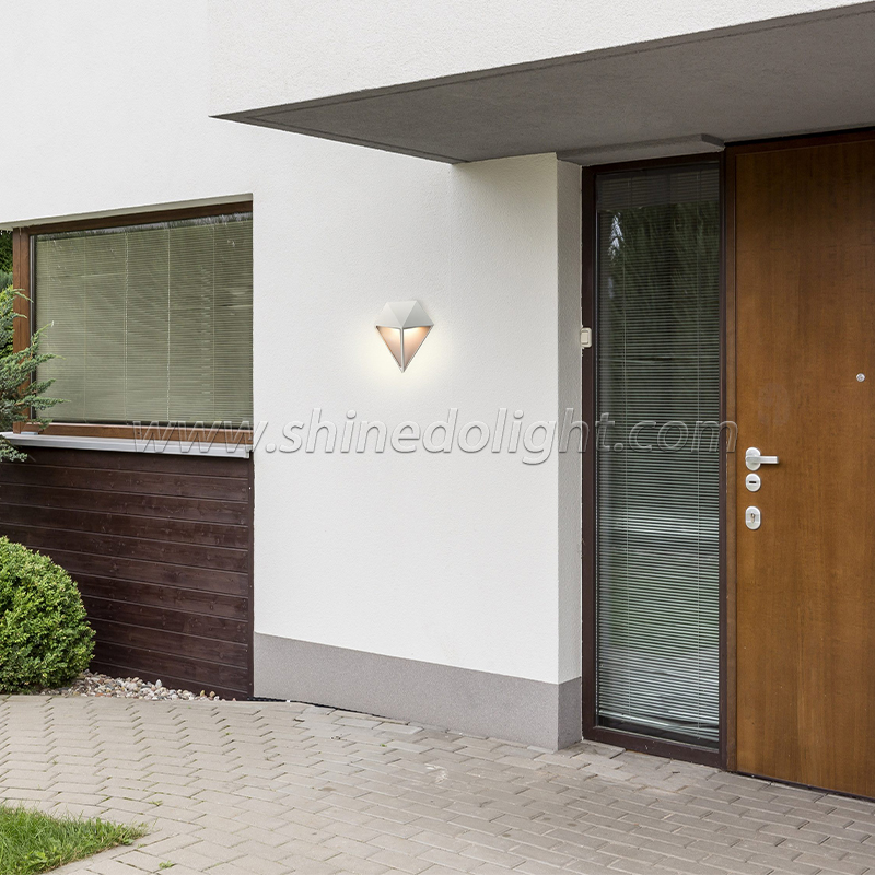 Gray Cone Wall Lamp Hanging Light Outside Garden Waterproof Solar Wall Light Led Outdoor Wall Lamp Decorate Patio for Balcony SD-SL1745