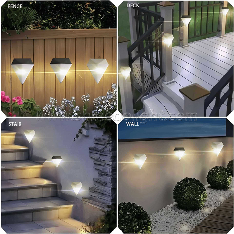 Gray Cone Wall Lamp Hanging Light Outside Garden Waterproof Solar Wall Light Led Outdoor Wall Lamp Decorate Patio for Balcony SD-SL1745