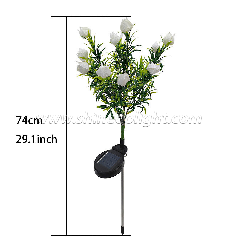 Solar Simulation Gardenia LED Garden Light Outdoor Waterproof Lawn Atmosphere Light Night Decorative Lighting SD-SL1757