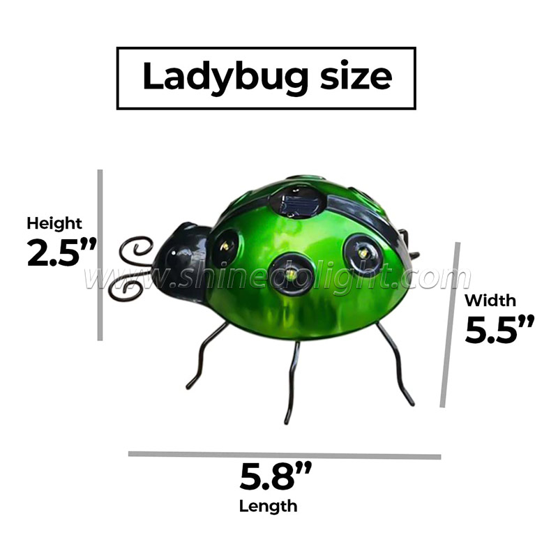 Outdoor Waterproof Ladybug Ornament Solar LED Lighting IP65 Garden Pathway Lawn Decorative Wall Mounted Lights Indoor Outdoor SD-SL1759