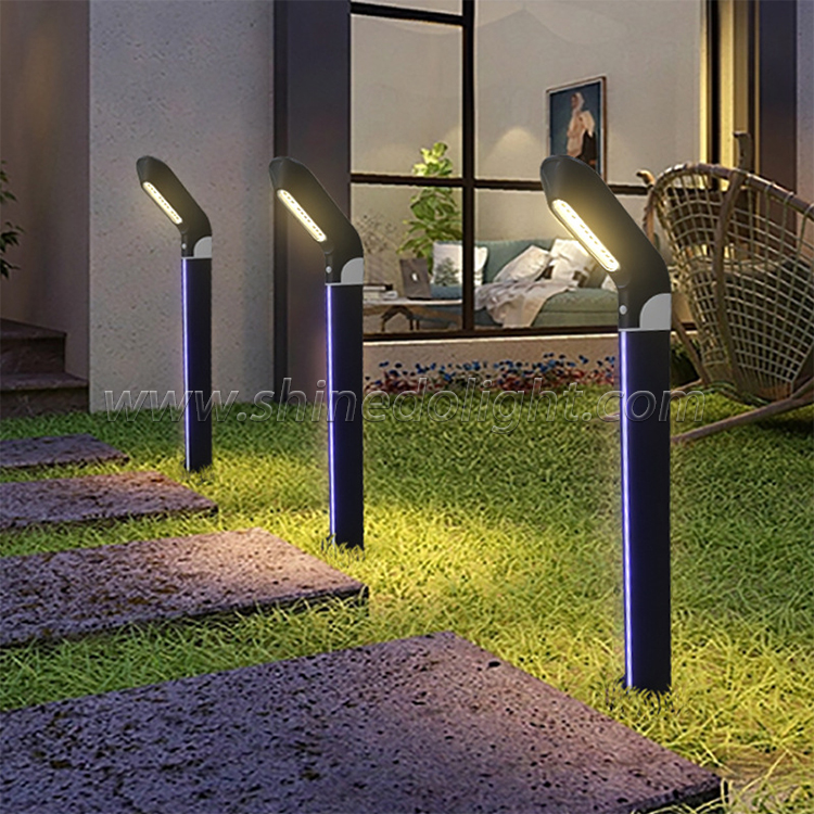 High Brightness Aluminum Led Solar Garden Lights Outdoor Street Landscape Light Decorative Garden Solar Led Lawn Bollard Lights SD-SL1831