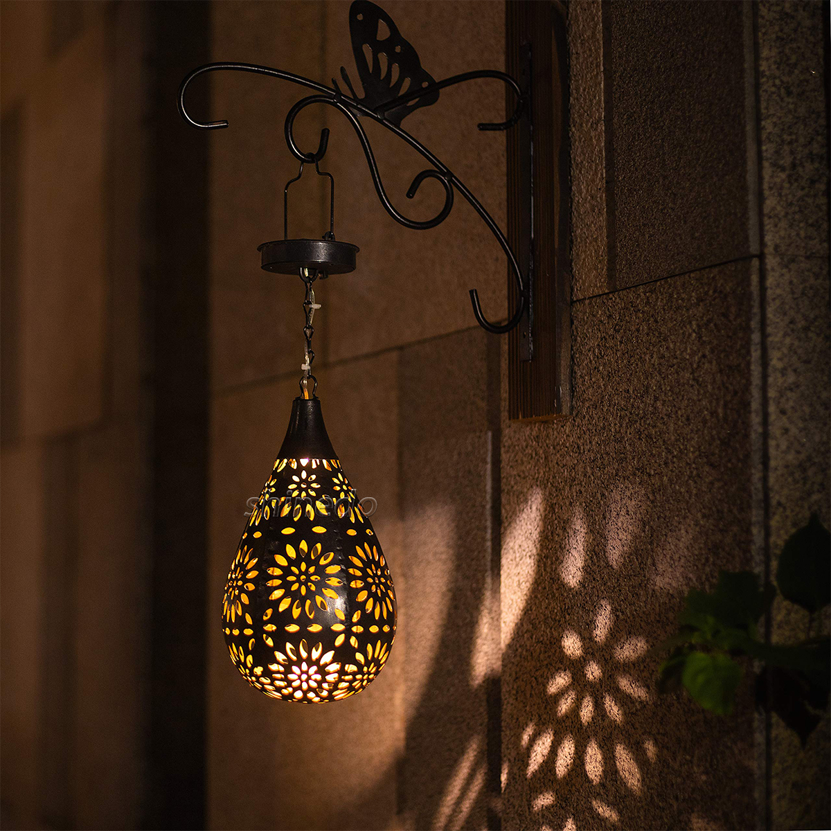 Solar Powered LED Hanging Lantern IP65 Waterproof Outdoor Garden Light for Yard Fence Flower Decorative SD-SL1881
