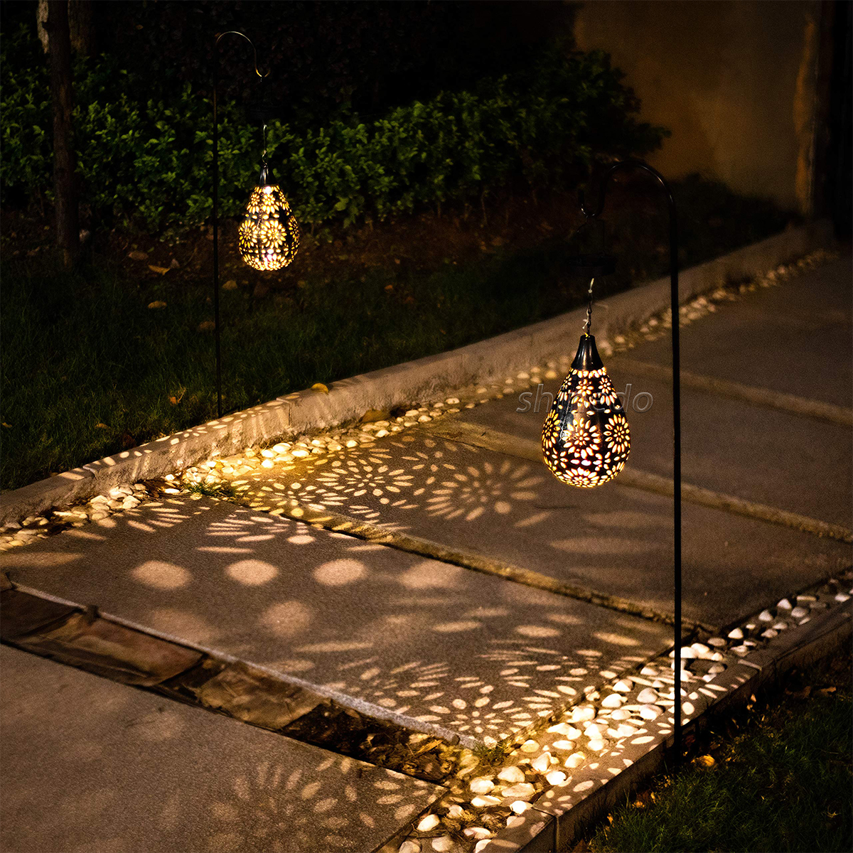 Solar Powered LED Hanging Lantern IP65 Waterproof Outdoor Garden Light for Yard Fence Flower Decorative SD-SL1881