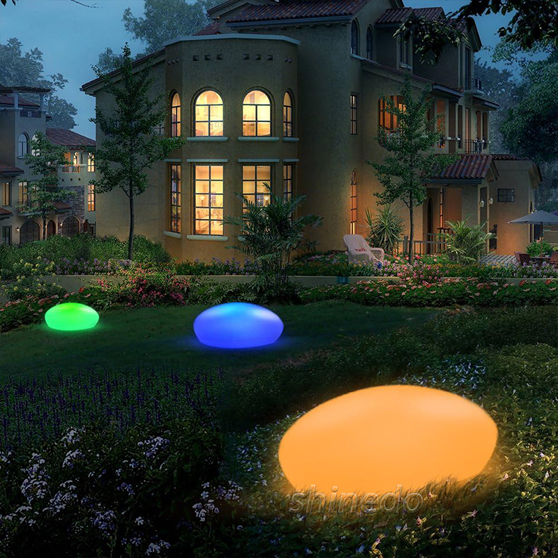 Yard Decorative Waterproof Pebble LED Solar Garden Ground Light Pathway Stone Shape Outdoor House and Garden Solar Lights SD-SL1892