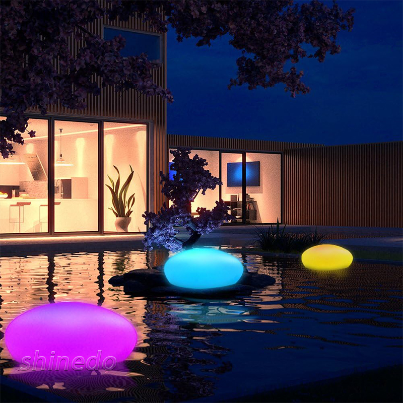 Yard Decorative Waterproof Pebble LED Solar Garden Ground Light Pathway Stone Shape Outdoor House and Garden Solar Lights SD-SL1892