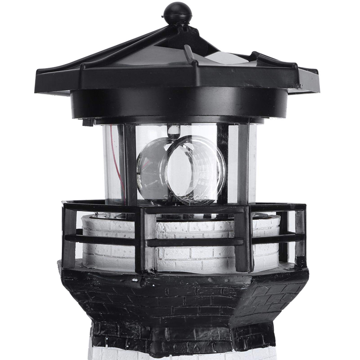 Outdoor Solar Lighthouse Light 360 Degree Rotating Garden Lamp Resin Waterproof Led Light Yard Solar Garden Lighthouse Lamp SD-SL2070