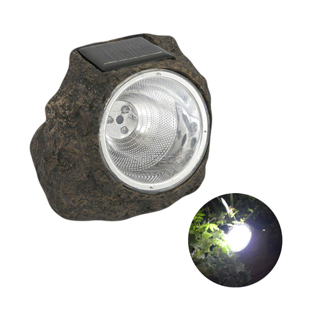 LED Spotlight Solar Powered Garden Light for Ground Walkway IP65 Waterproof Outdoor Lawn Rock Light Stylish Yard Decor Stone SD-SL2132