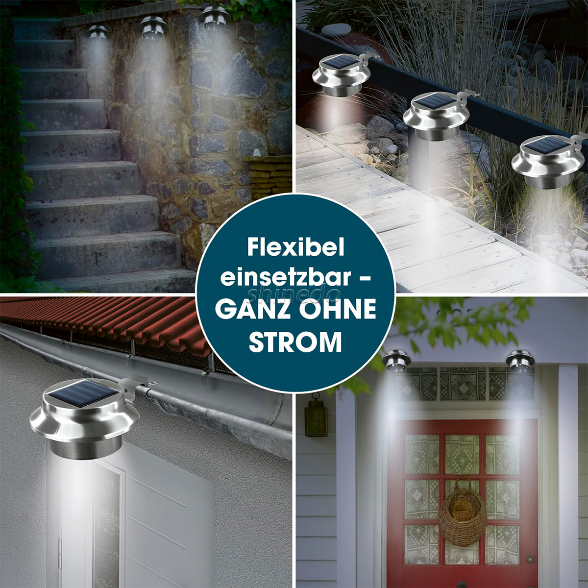 Waterproof Outdoor Solar Garden Light Powered Security Wall Lamp LED Solar Fence Garden Yard Roof Tree Gutter Solar Garden Light SD-SL2133