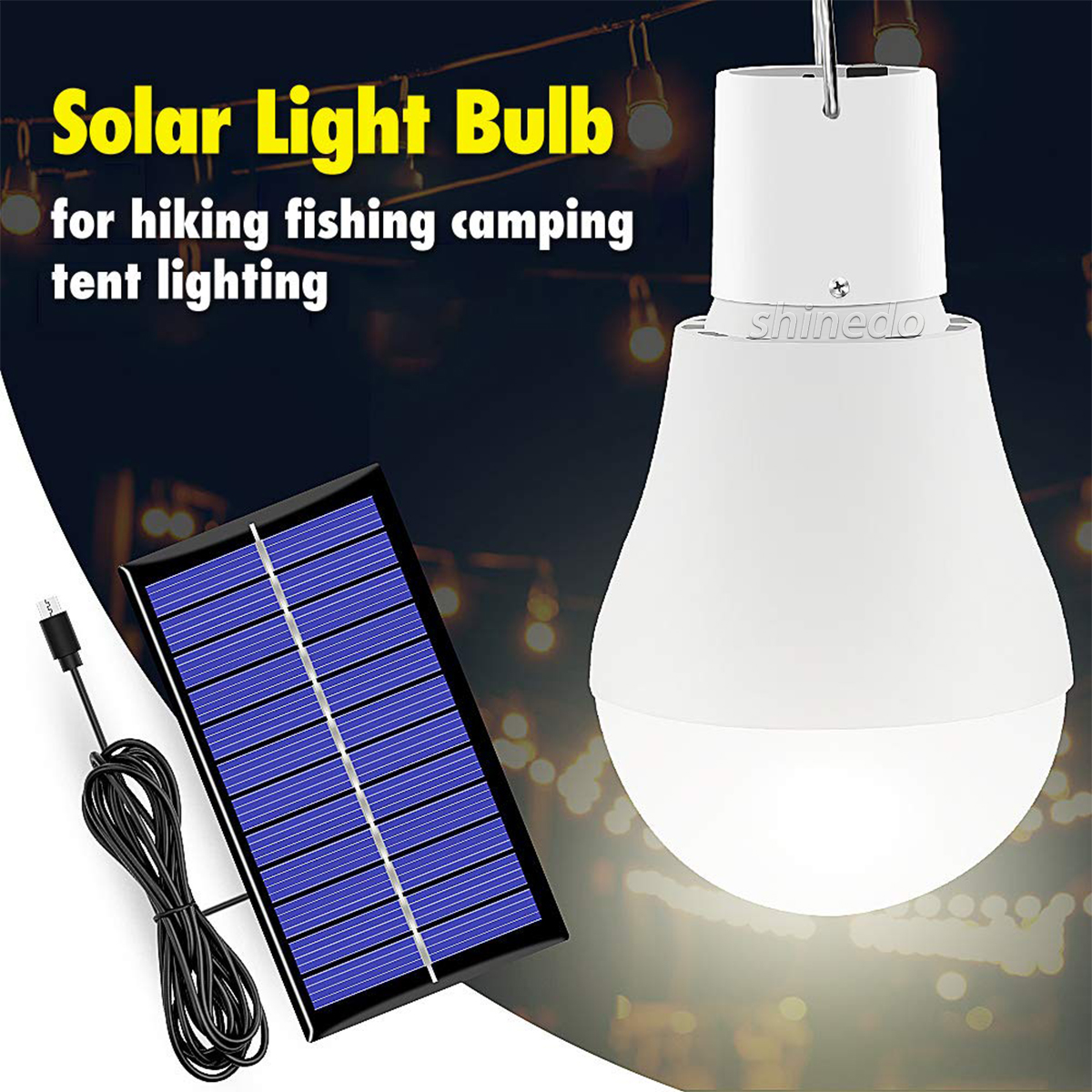 PVC Body LED Solar Lamp with Warm White Light Outdoor Solar Panel for Garden Patio Use Power Supply SD-SL2134