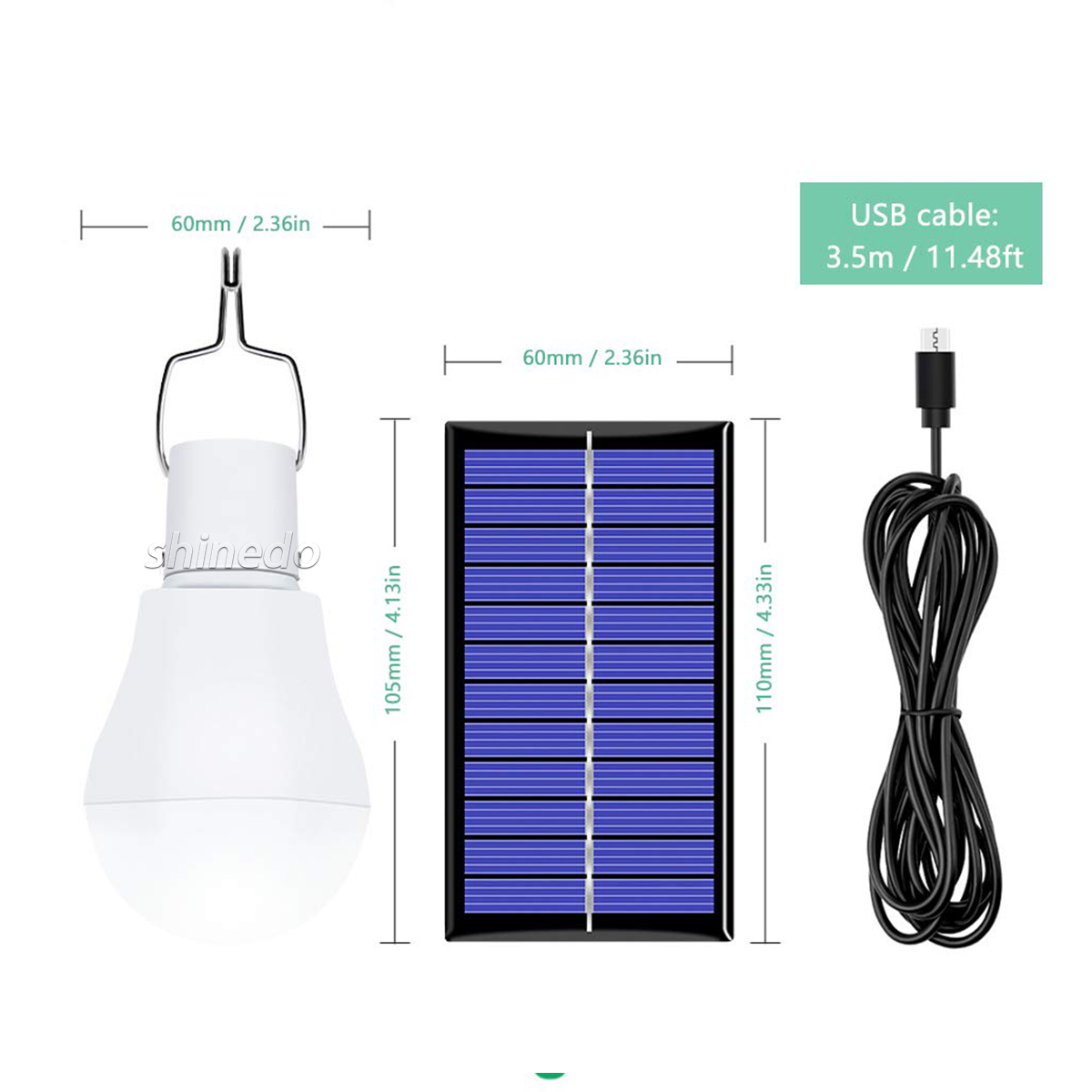 PVC Body LED Solar Lamp with Warm White Light Outdoor Solar Panel for Garden Patio Use Power Supply SD-SL2134