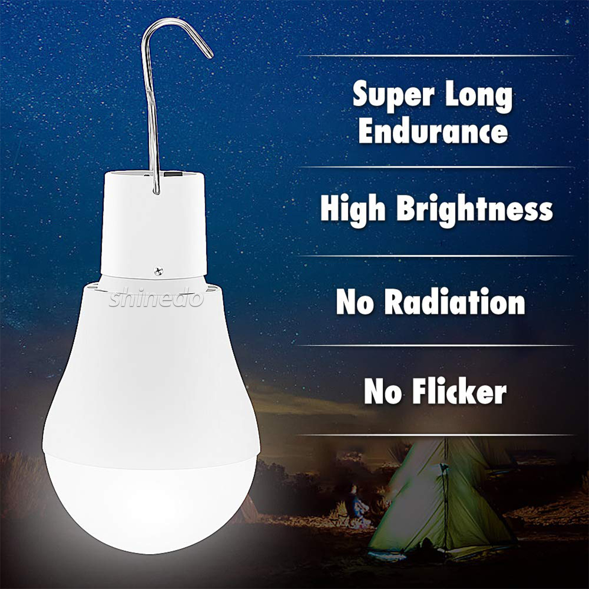 PVC Body LED Solar Lamp with Warm White Light Outdoor Solar Panel for Garden Patio Use Power Supply SD-SL2134