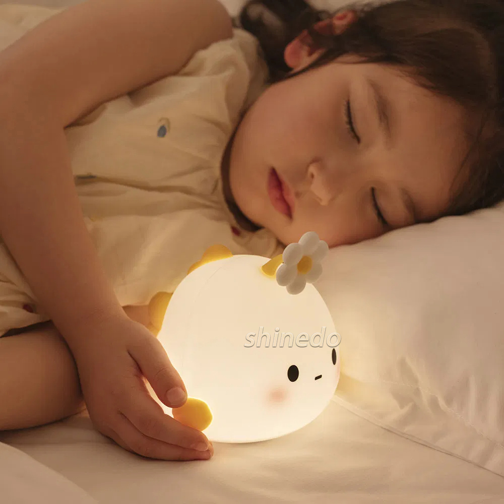 Silicone Night Light – LED Soft Rechargeable USB Cartoon Lamp for Children Kid Bedroom Decoration Birthday Gift