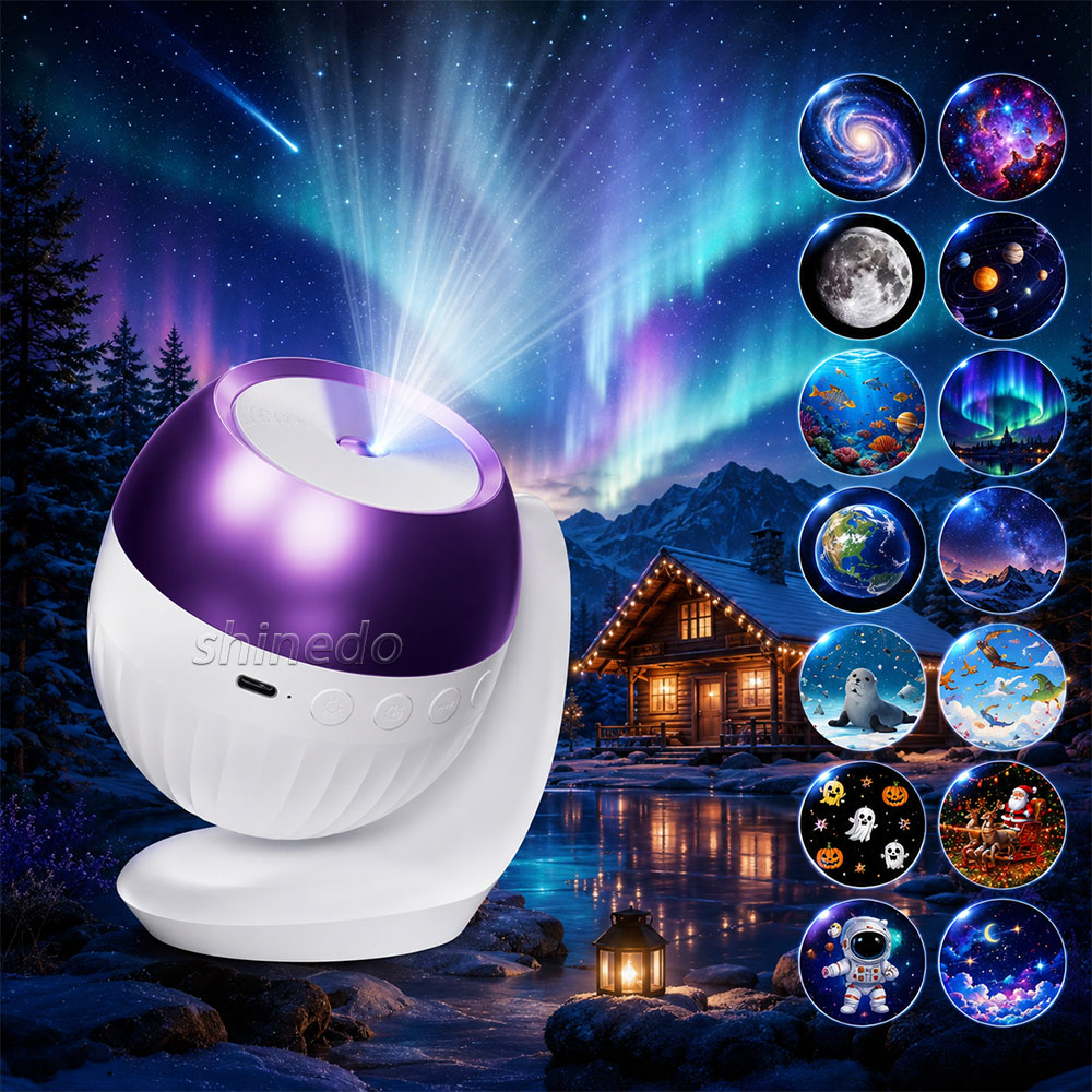 Galaxy Projector – HD 24 Film Discs Timer White Noise Sleep Aid Night Light for Kids Bedroom Gift Home Decor