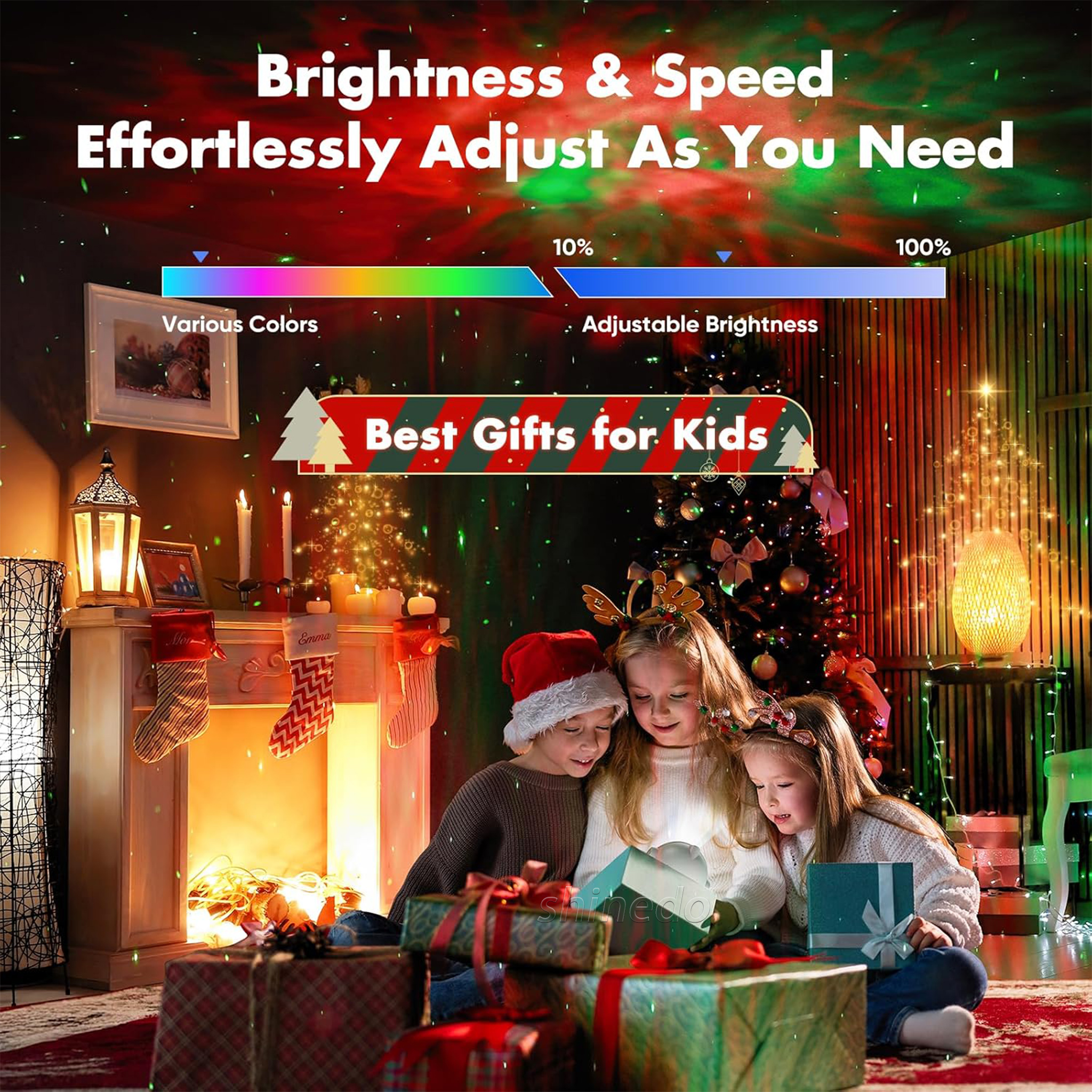 Smart Laser Starry Sky Night Light – Shooting Galaxy Projector with Remote Timer for Room Decor, Perfect Gift (Panda Design)