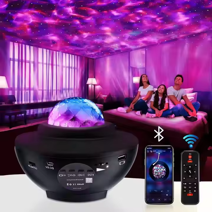 Smart Star Night Projector – Laser Starry Sky Galaxy Light with BT Music Speaker & Timer for Bedroom Decor Gift