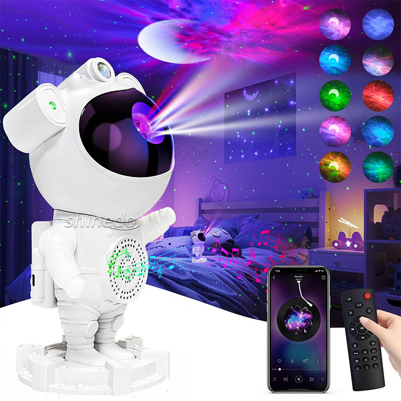 Astronaut Galaxy Star Projector – Starry Sky Night Light with Nebula Timer & Remote for Bedroom Home Decor Gift