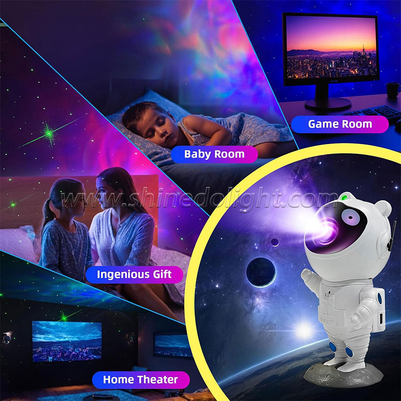  Astronaut Aurora Light – Full of Romantic Atmosphere Starry Nebula Light, Astronaut Starry Projection Night Light for Bedroom Living Room Decor Gift