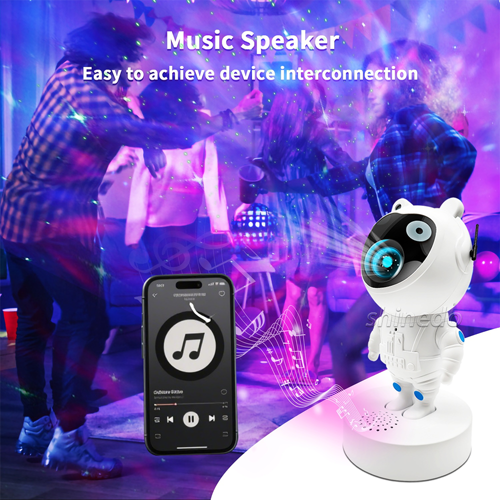  Kids Astronaut Galaxy Star Projector – Starry Night Light with Bluetooth Speaker & Remote Control for Bedroom Decor Gift