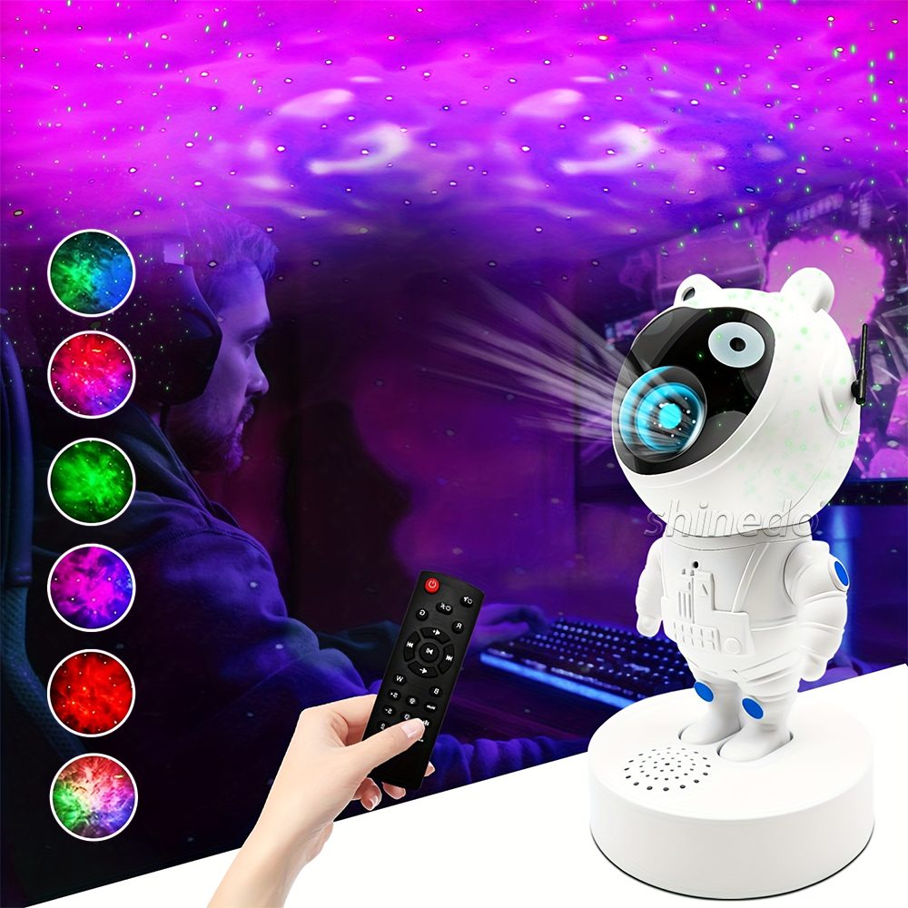  Kids Astronaut Galaxy Star Projector – Starry Night Light with Bluetooth Speaker & Remote Control for Bedroom Decor Gift