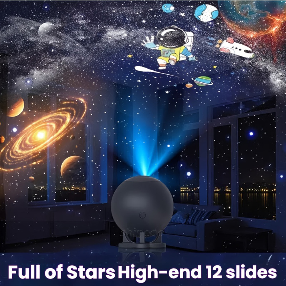 USB Star Projector – Multiple Patterns HD Planetarium Galaxy Ceiling Light with Adjustable Brightness for Bedroom Decor