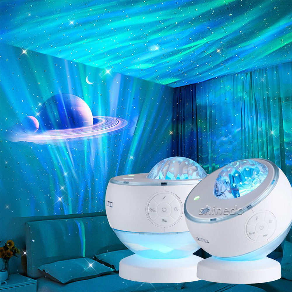 USB Starry Night Light Projector – Northern Lights Galaxy Speaker Lamp with Remote & Timer for Kids Gift Room Decor